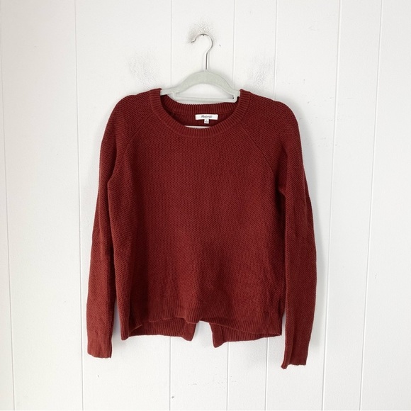 Madewell Sweater Province Cross Back Pullover Burnt Mahogany Sz. Small - Picture 2 of 11